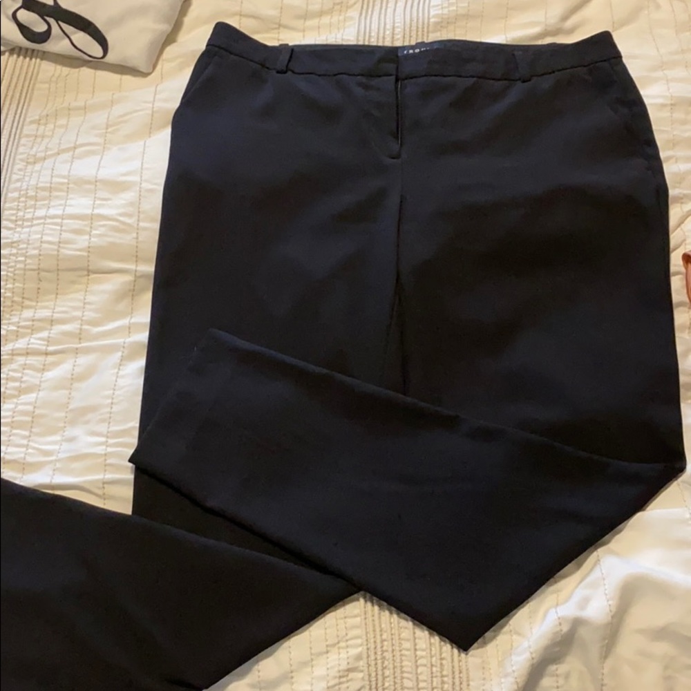 Black straight leg work trouser.